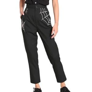 HellBunny Miss Muffet Trousers Black Size Medium. NWT Never worn.